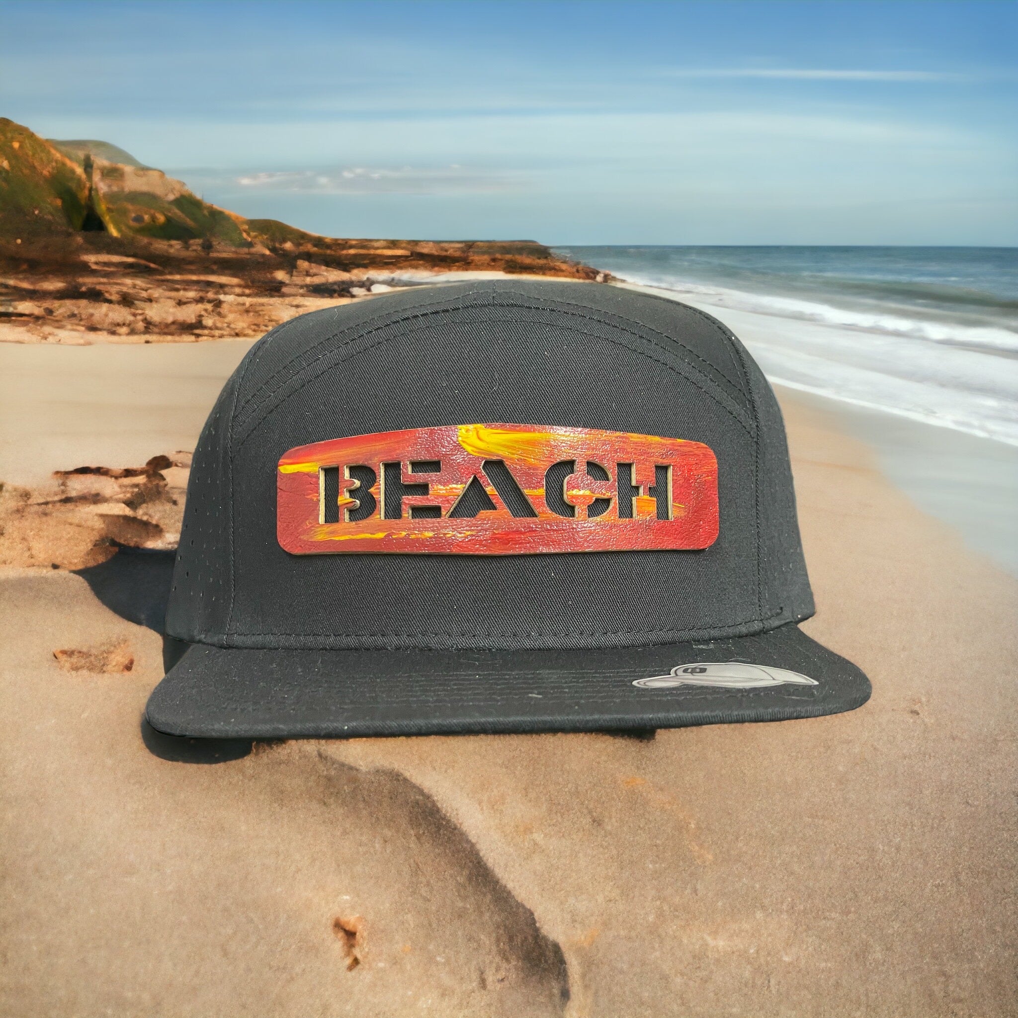 Cardinal and Gold "BEACH" Hat